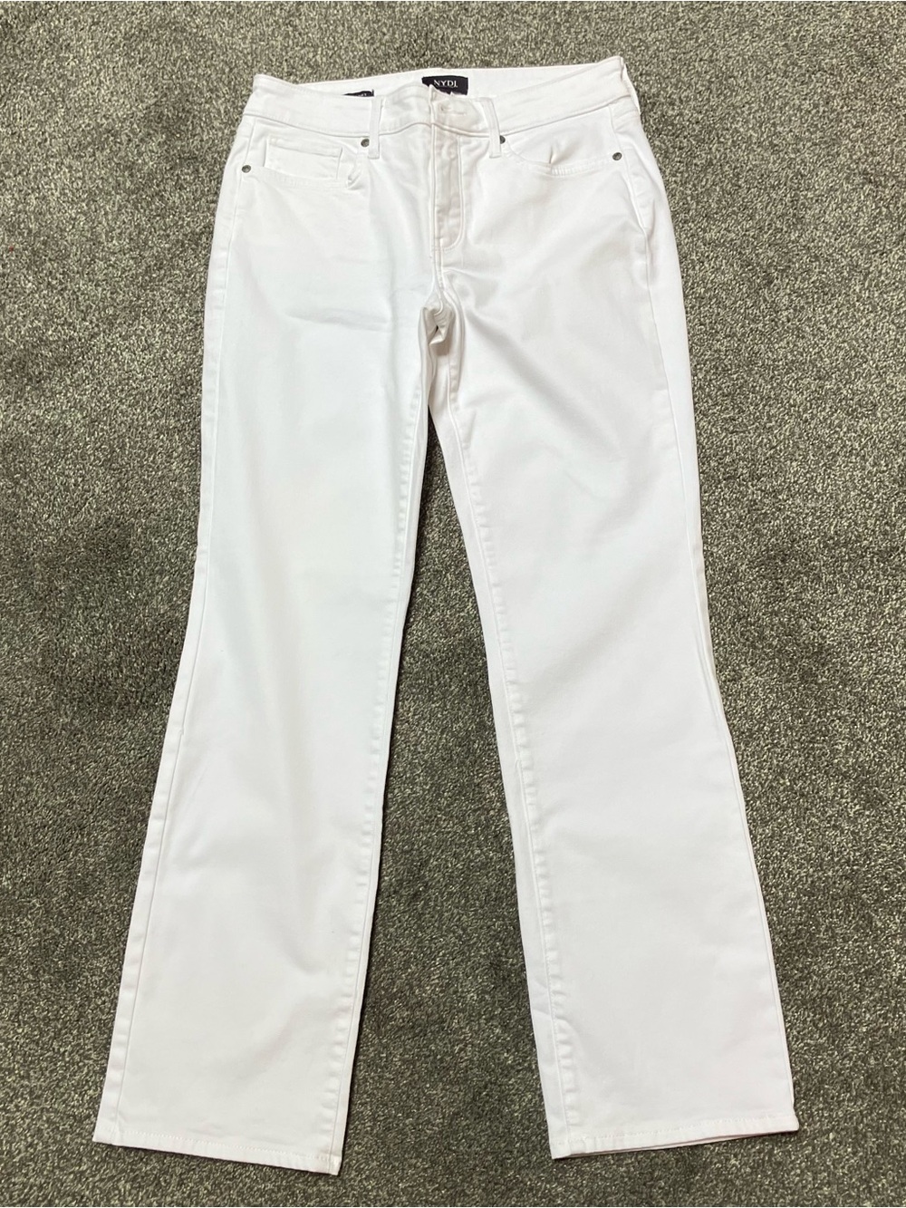 NYDJ Women's 6P White Marilyn Straight Leg Jeans Lift Tuck